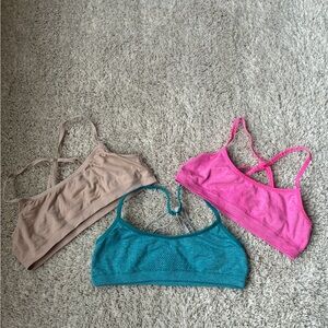 🎇🎆3for$9 Girls Hanes Training Bras - Pink, Teal, and Tan